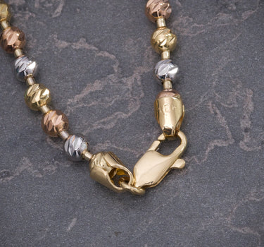 Cadena militar diamantada 4mm 27.25gr / Largo 60cm / Tres Oros Nac (Joya) P