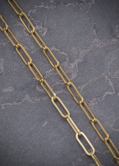 Cadena paper clip 5.9gr / Largo 60cm / Oro Amarillo italy +3 B