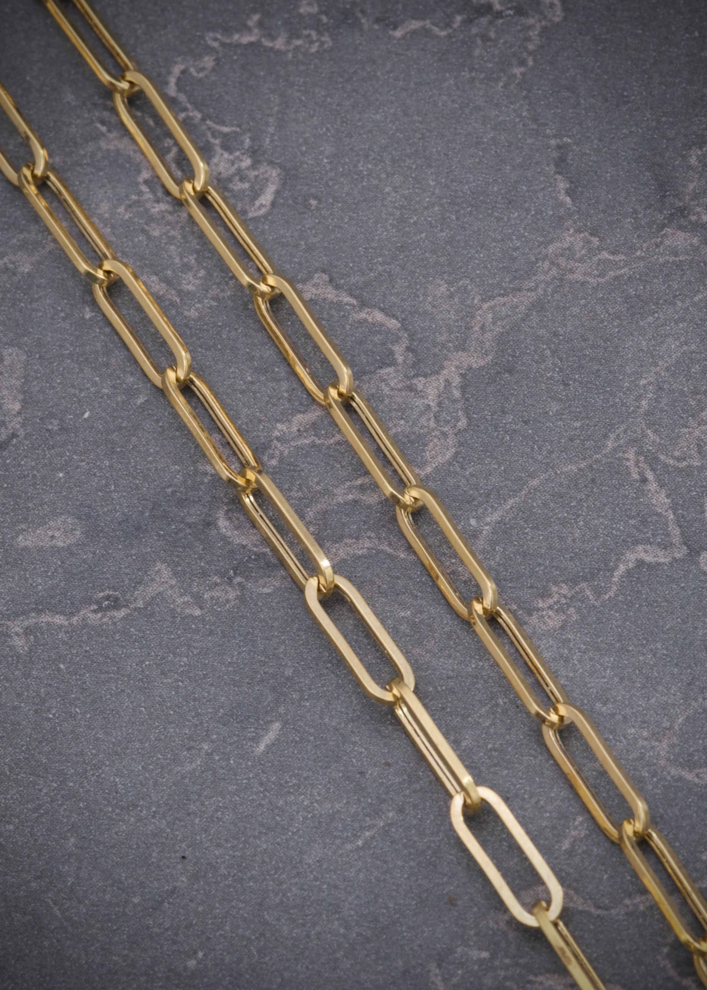 Cadena paper clip 5.65gr / Largo 60cm / Oro Amarillo italy +3 P