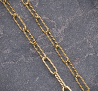 Cadena paper clip 5.7gr / Largo 60cm / Oro Amarillo italy +3 M