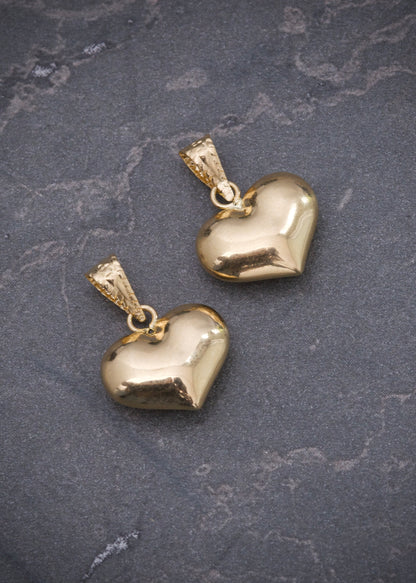 Dije corazon liso 0.5gr / Largo 1.5cm — Oro Amarillo