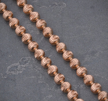 Cadena militar diamantado luna 4mm 28.15gr / Largo 60cm / Oro Rosado Nac B