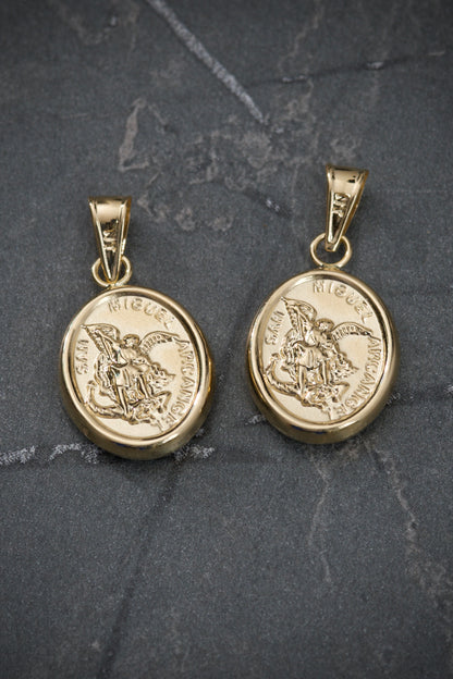 Dije Arcangel San Miguel 1.05gr / 2.5cm / 12.5mm — Oro Amarillo
