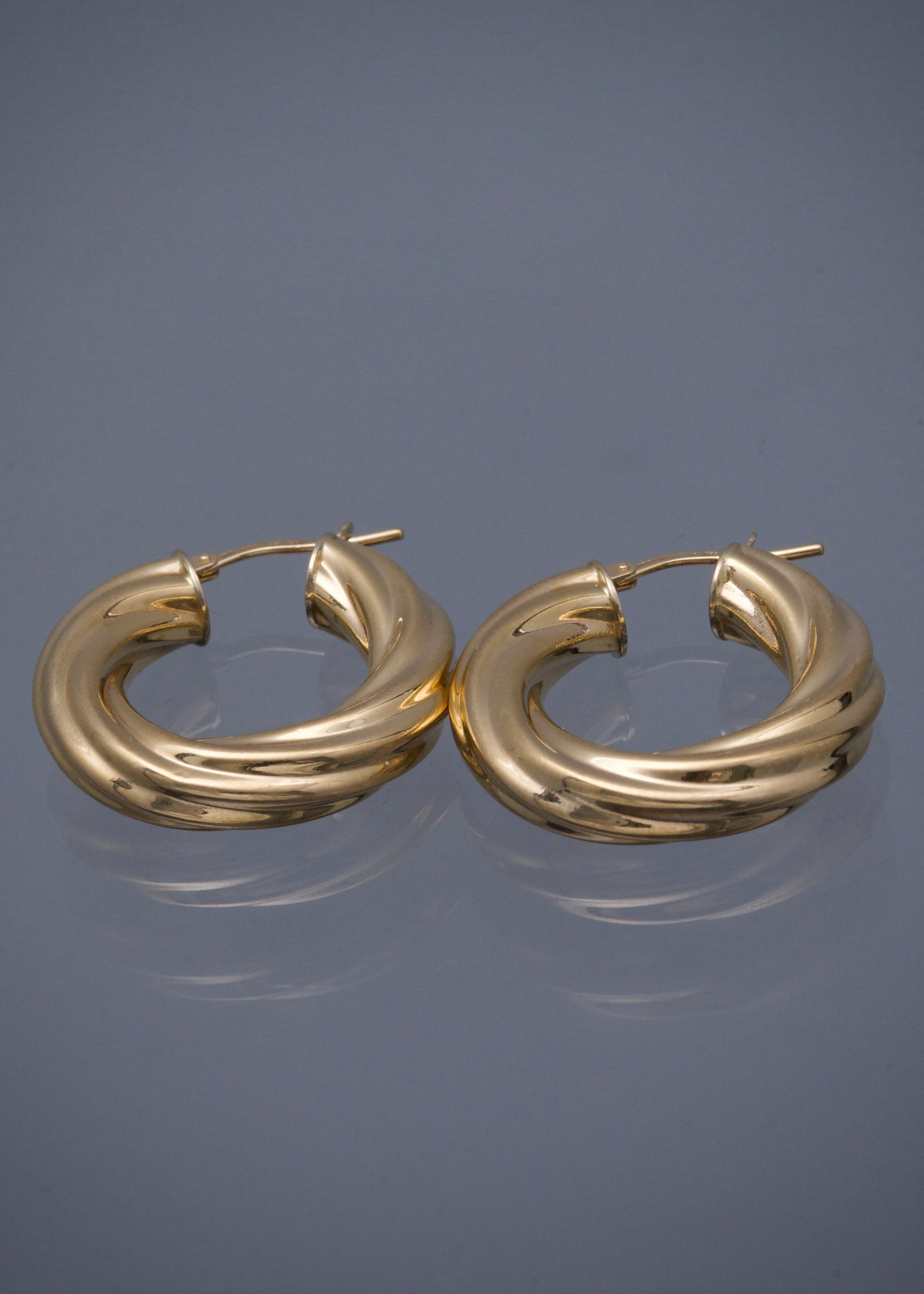 Candongas entorchadas 5.25gr / Largo 2.7cm / Oro Amarillo italy cte M