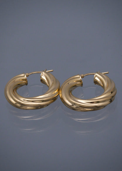 Candongas entorchadas 5.25gr / Largo 2.7cm / Oro Amarillo italy cte M