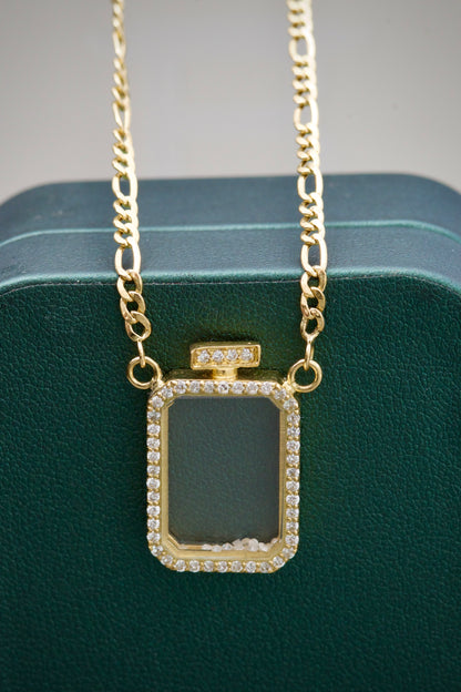 Cadena tejido figaro con placa  55pts de D/B 10gr / Largo 45cm / Oro Amarillo (Joya) B