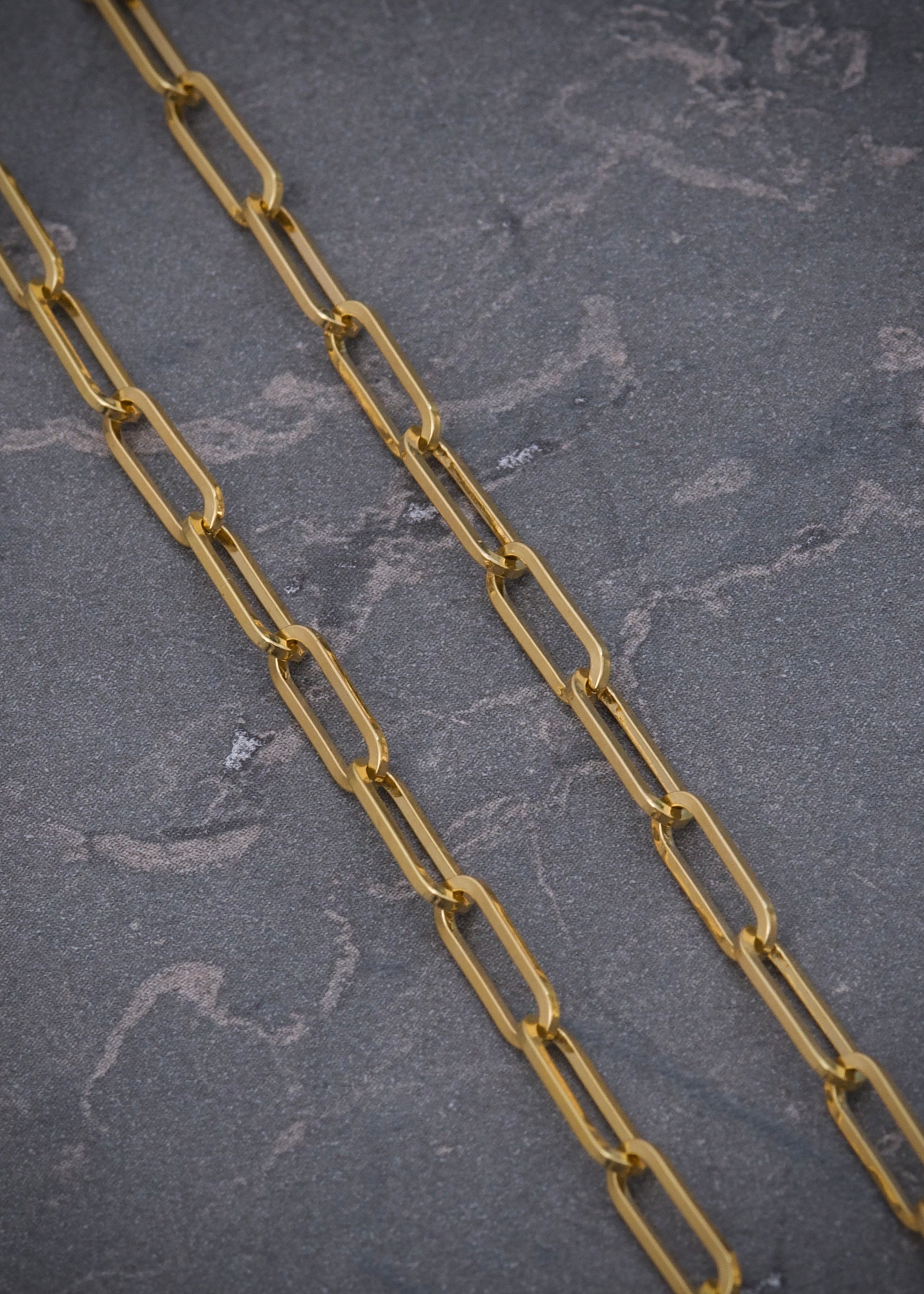 Cadena paper clip 11gr / Largo 60 cm / Oro Amarillo italy +3 B