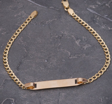 Pulso con placa 3gr / Largo 15cm / Dos Oros italy cte M
