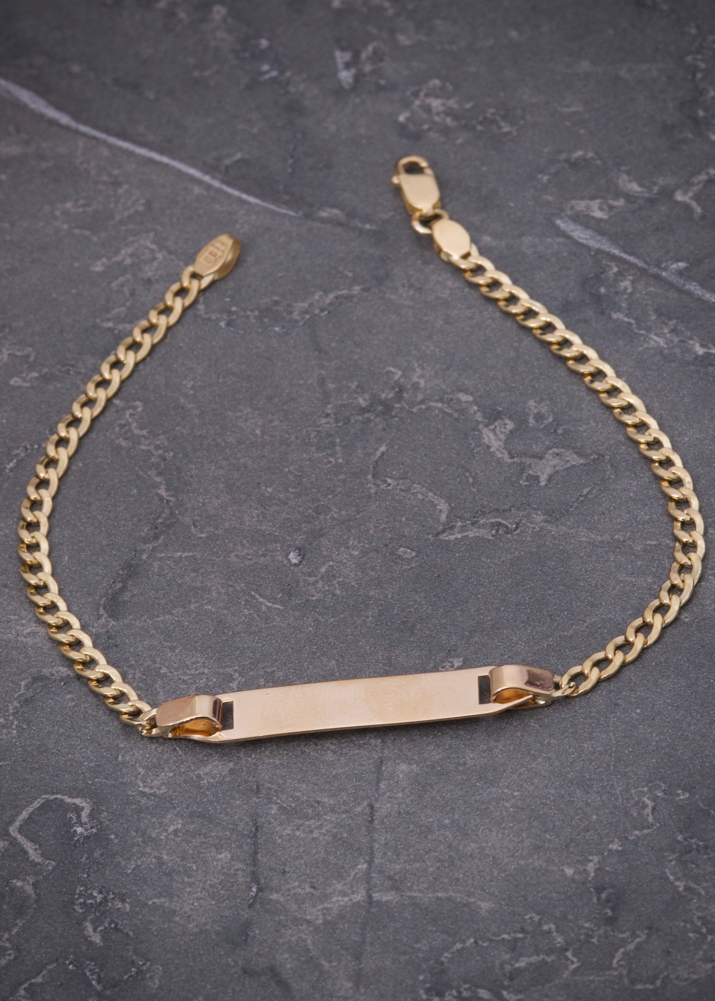Pulso con placa 3.05gr / Largo 18cm / Dos Oros italy cte P