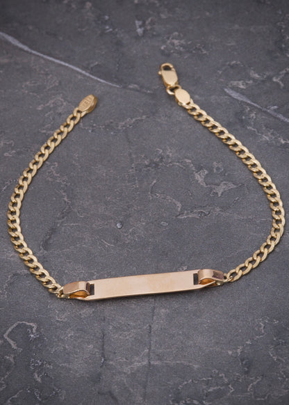 Pulso con placa 3.05gr / Largo 18cm / Dos Oros italy cte P