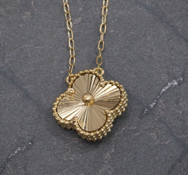 Cadena lucky clover diamantado 4.05gr / Largo 50cm / Oro Amarillo italy cte B