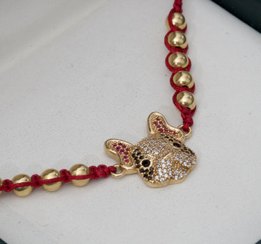 Cadena choker con herraje de perro 6.5gr / Oro Amarillo (Joya) M