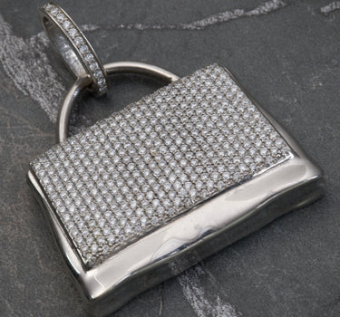 Dije de bolso con MOS 330pts (0.35QTS) 37.6gr / 4.5cm / Oro Blanco Nac (Joya) B