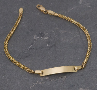 Pulso con placa lisa 3gr / Largo 17.5cm / Oro Amarillo italy +3 M