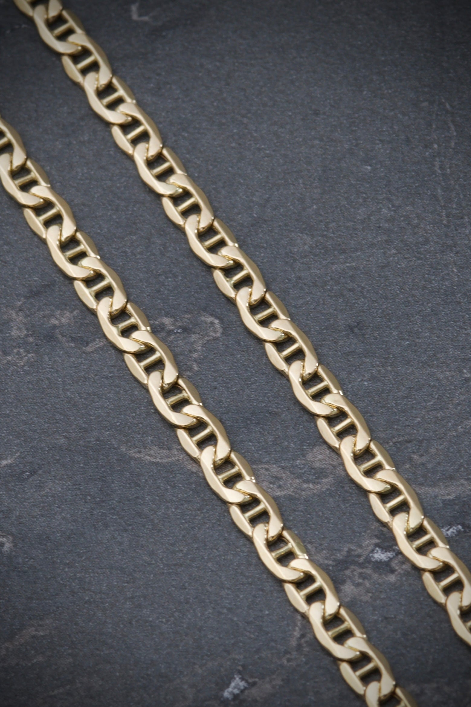 Cadena TEjido ESCAlera 6.5gr / Largo 60cm — Oro Amarillo