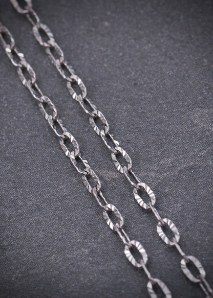 Cadena aro seguido diamantada 1.65gr / Largo 40cm / Oro Blanco italy +3 B
