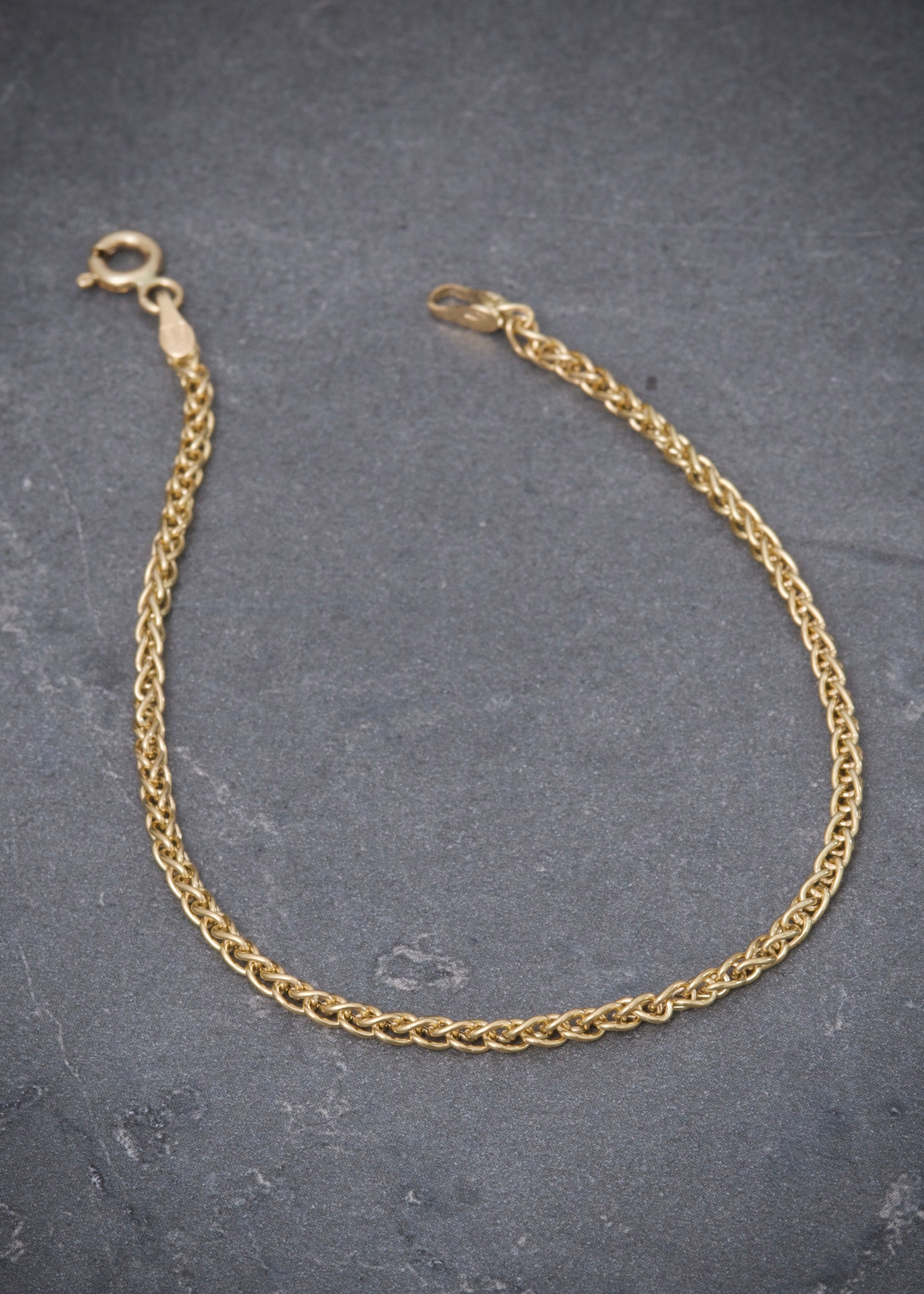 Pulsera franco 1.4gr / Largo 16.5cm / Oro Amarillo italy +3 B