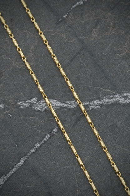 Cadena MINI RUSTICA DIAMANTADA 5.35gr / Largo 60cm / Oro Amarillo italy +3 B