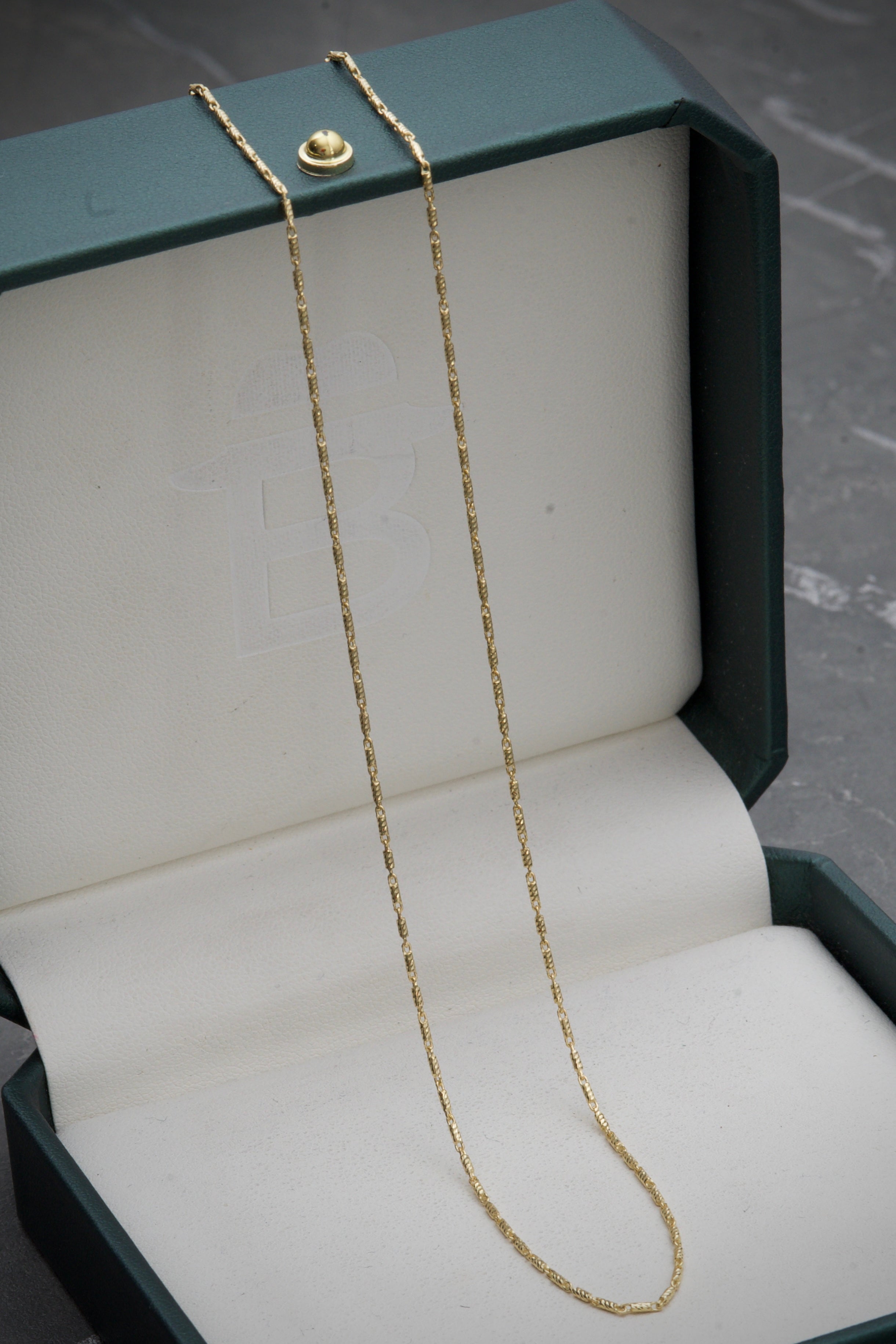 Cadena MINI RUSTICA DIAMANTADA 5.35gr / Largo 60cm / Oro Amarillo italy +3 B