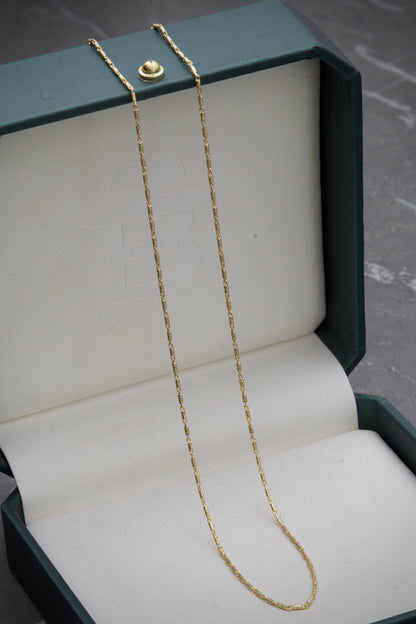 Cadena MINI RUSTICA DIAMANTADA 5.35gr / Largo 60cm / Oro Amarillo italy +3 B