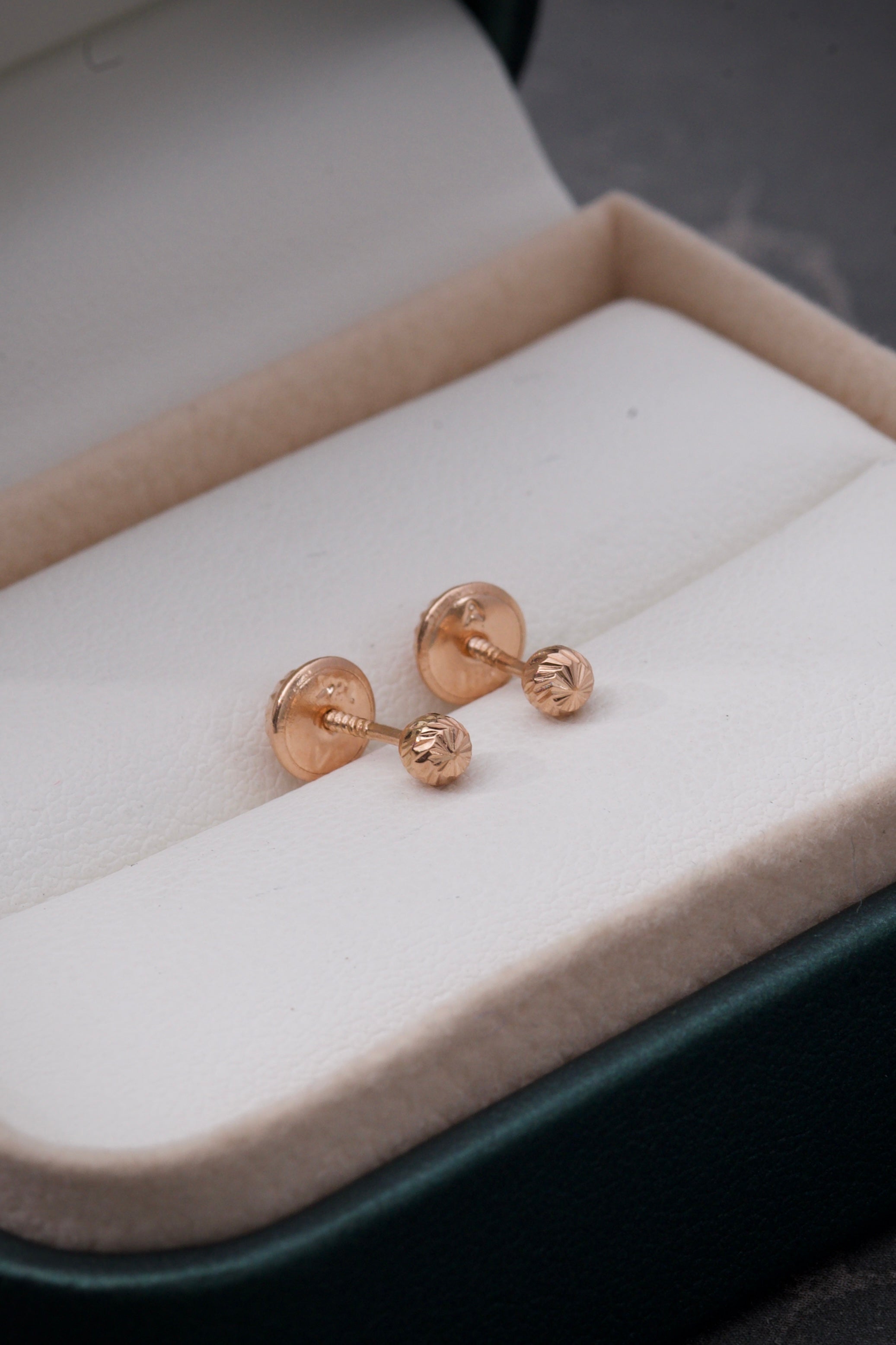 Topos bola  DIamantada 3mm 0.45gr / Oro Rosado Nac B