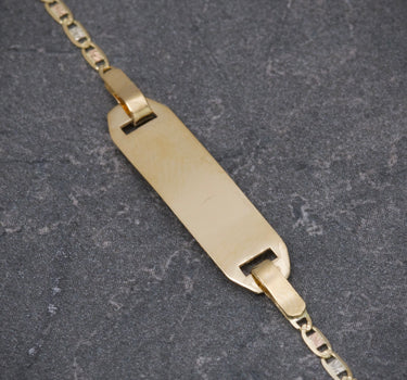 Pulso Bebé con placa 1.2gr / Largo 13.5cm / Oro Amarillo italy cte B