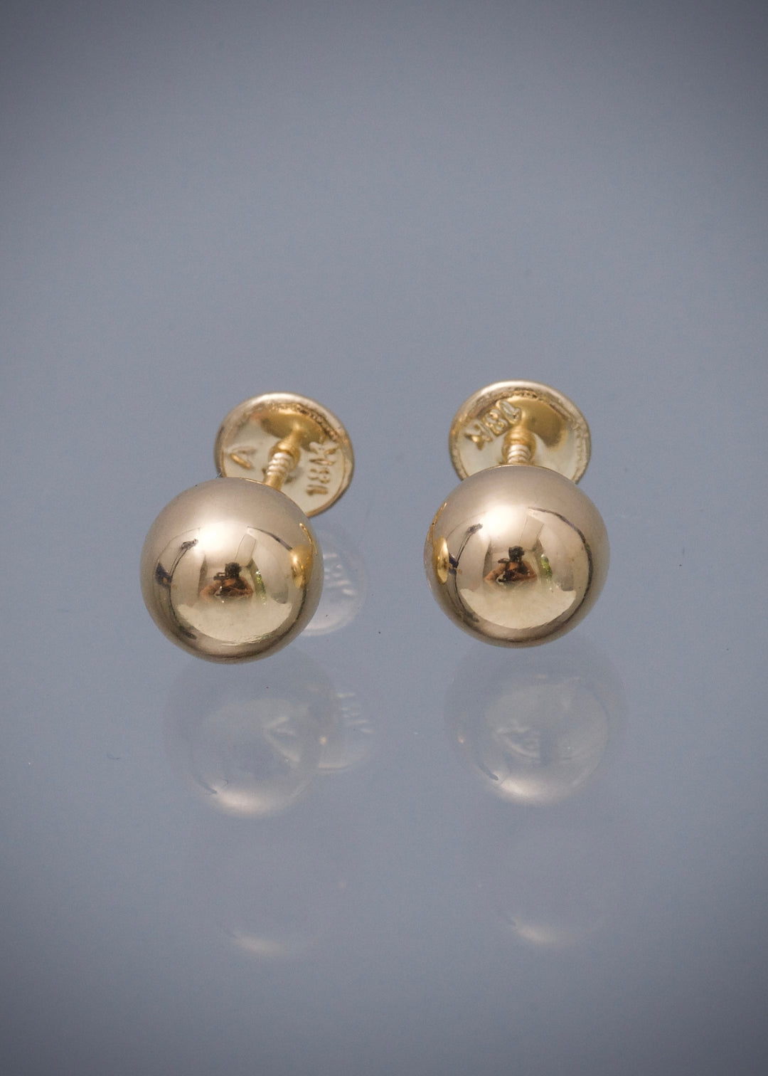 Topos Bola Lisa 7mm 0.8gr — Oro Amarillo