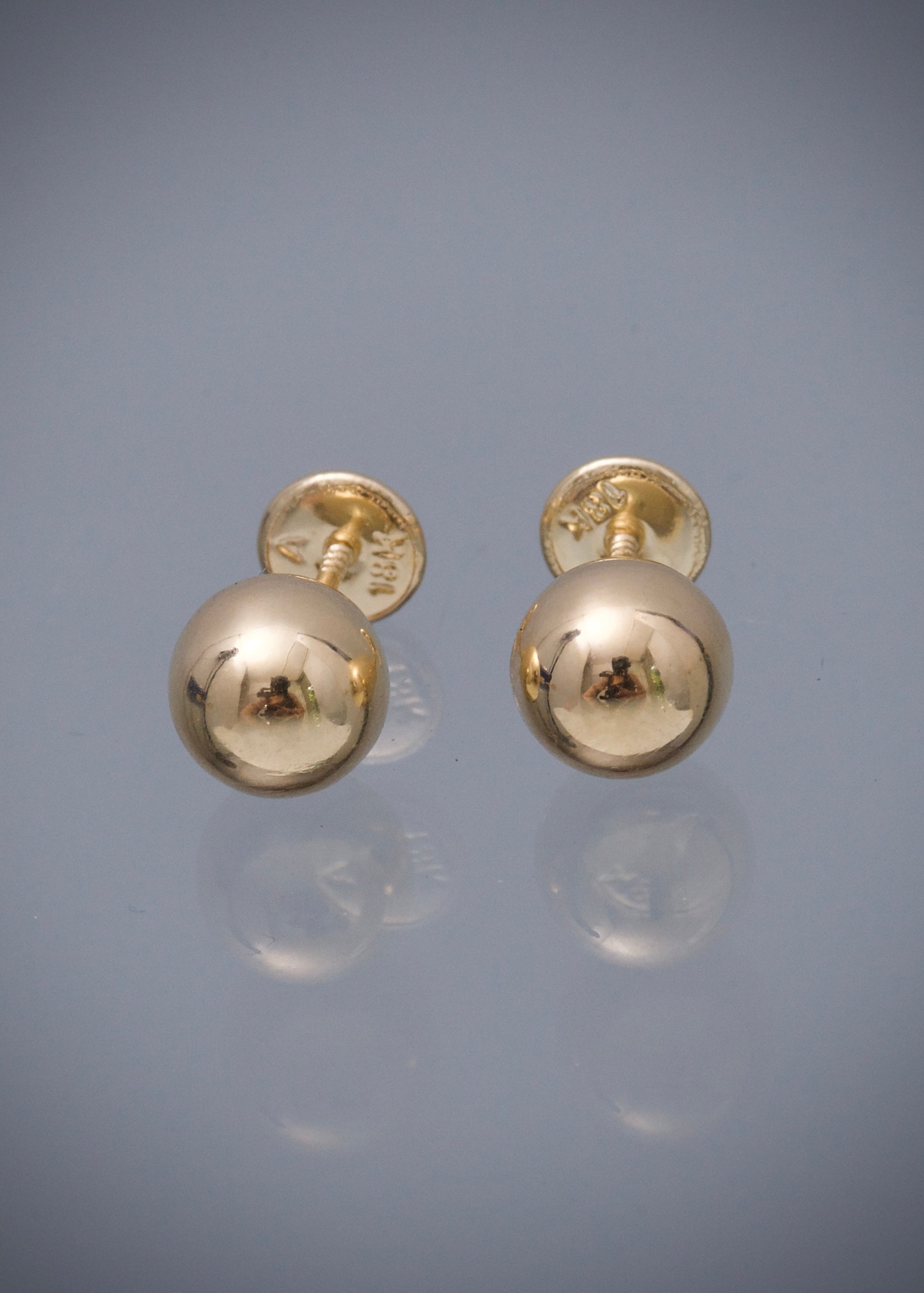 Topos bola lisa 7mm 0.7gr / Largo 0.7cm / Oro Amarillo Nac P
