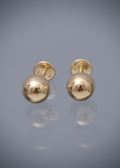 Topos bola lisa 7mm 0.7gr / Largo 0.7cm / Oro Amarillo Nac P
