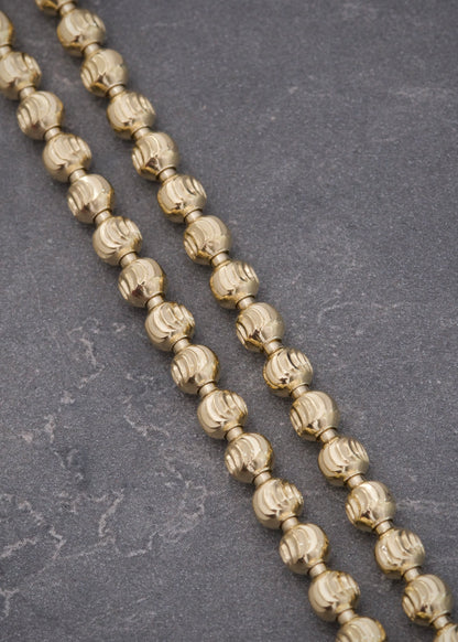 Cadena militar diamantada luna 4mm 26.1gr / Largo 60cm / Oro Amarillo (Joya) M
