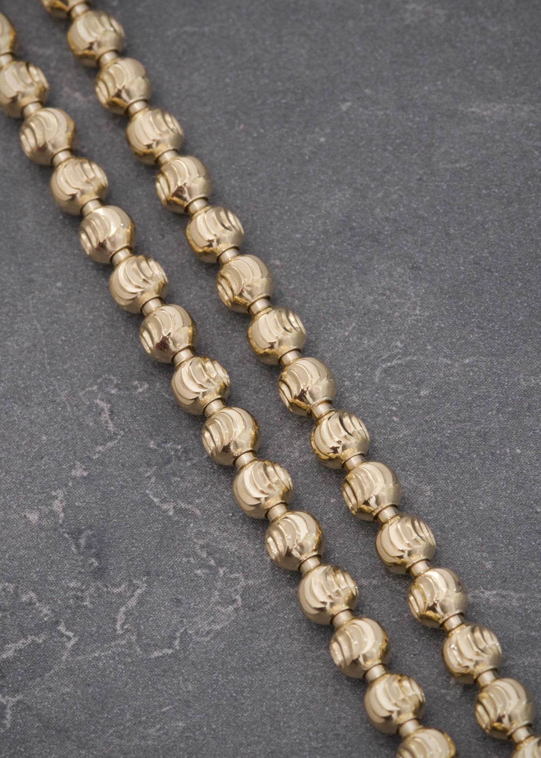 Cadena militar diamantada Luna 4mm 27gr / Largo 60cm / Oro Amarillo (Joya) M