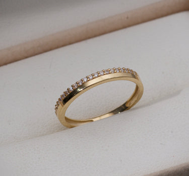 Anillo con swarovski blanco 1.7gr / TALLA 7 / Oro Amarillo Nac P