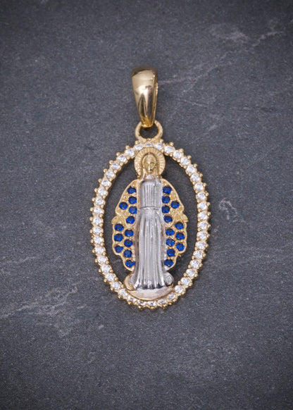 Dije virgen de la milagrosa 2.95gr / Largo 3cm / Oro Amarillo Nac B