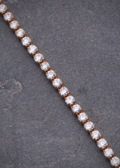 Pulso tenis con 125pts de diamantes 2.15gr / Largo 18cm / Oro Rosado (Joya) P
