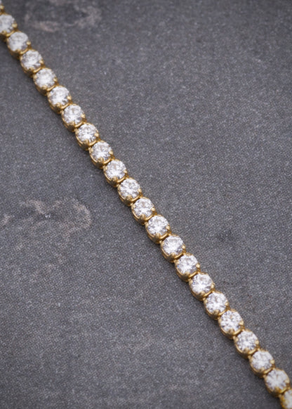 Pulso tenis con 123pts de diamantes 2.1gr / Largo 18cm / Oro Amarillo (Joya) P