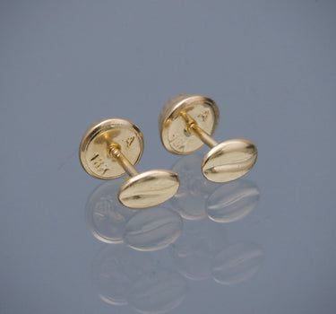 Topos grano de cafe 0.5gr / Largo 0.52cm / Oro Amarillo Nac B