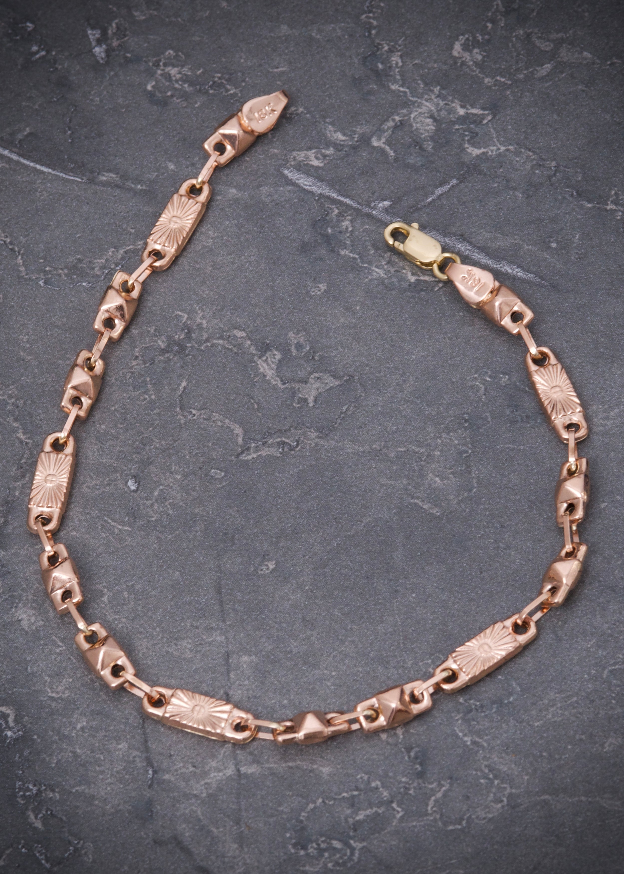 Pulso rustico 4.15gr / Largo 20.5cm / Oro Rosado Nac P