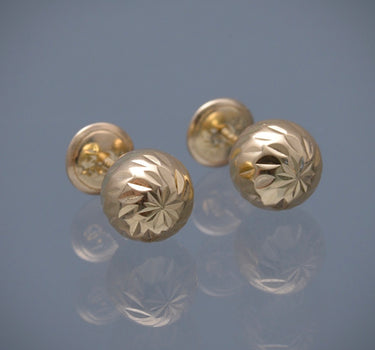 Topos bola diamantada 7mm 0.8gr / Oro Amarillo Nac B