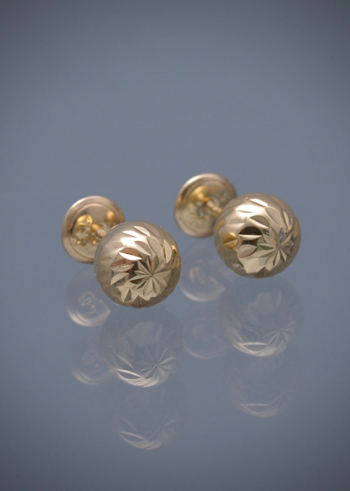 Topos bola diamantada 7mm 0.9gr / Oro Amarillo Nac B