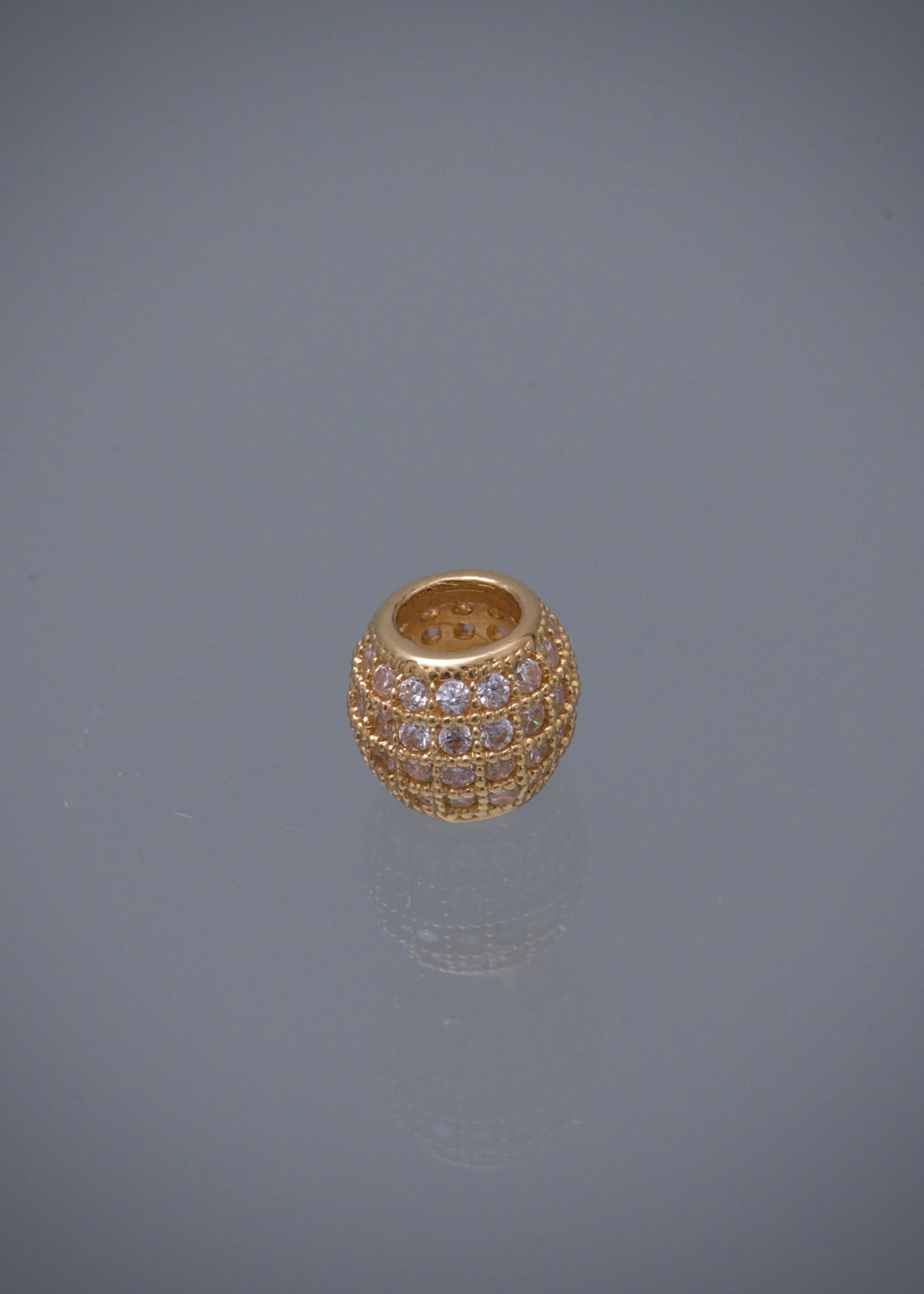 Herraje con swarovski blanco 0.8gr / 0.5cm / Oro Amarillo Nac B