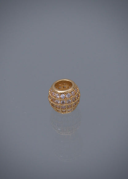 Herraje con swarovski blanco 0.8gr / 0.5cm / Oro Amarillo Nac B
