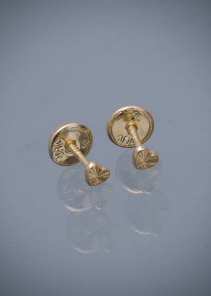 Topos corazon diamantado 0.4gr / Largo 0.3cm — Oro Amarillo