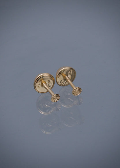 Topos Circulo Diamantado 0.4gr / Largo 0,22cm / Oro Amarillo Nac B