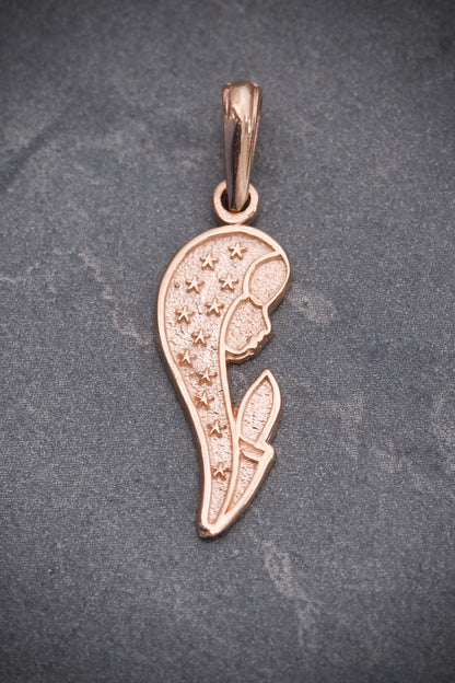 Dije virgen santa maria 1.25gr / Largo 2.8cm / Oro Rosado Nac M