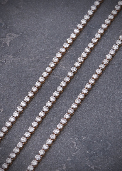 Pulso tenis con 187pts de diamante blanco 2.35gr / Largo 18cm / Oro Rosado (Joya) B