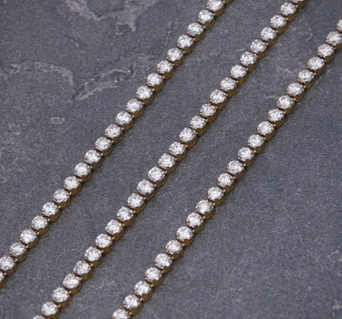 Pulso tenis con 125pts de diamantes 2gr / Largo 17.5cm / Oro Amarillo italy cte (Joya) M