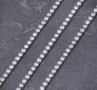 Pulso tenis con 126pts de diamantes 2gr / Largo 17.5cm / Oro Blanco italy cte (Joya) M