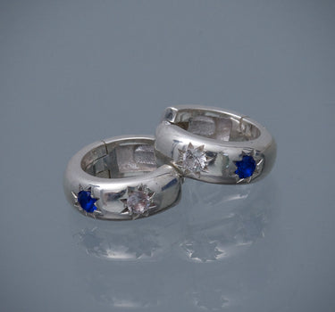 Candongas stars diamonds 4.3gr / Largo 1.3cm / Plata M
