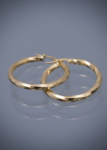 Candongas entorchadas 2.35gr / Largo: 3.2cm / Oro Amarillo italy cte B