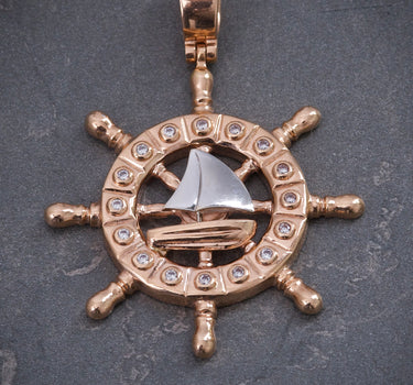 Dije TIMON CON SWAROVSKI BLANCO 14.8gr / Largo: 5cm / Dos Oros Nac M